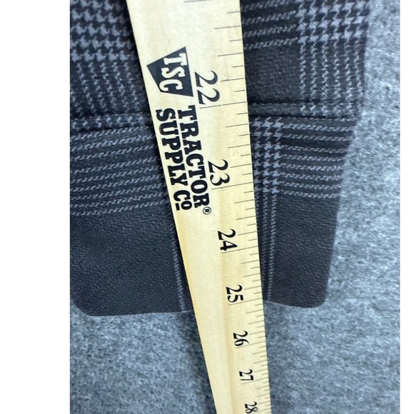 Hollister Grey Plaid Crossover Hood Fleece Hoodie Embroidered Spell Out Mens S - Picture 9 of 11